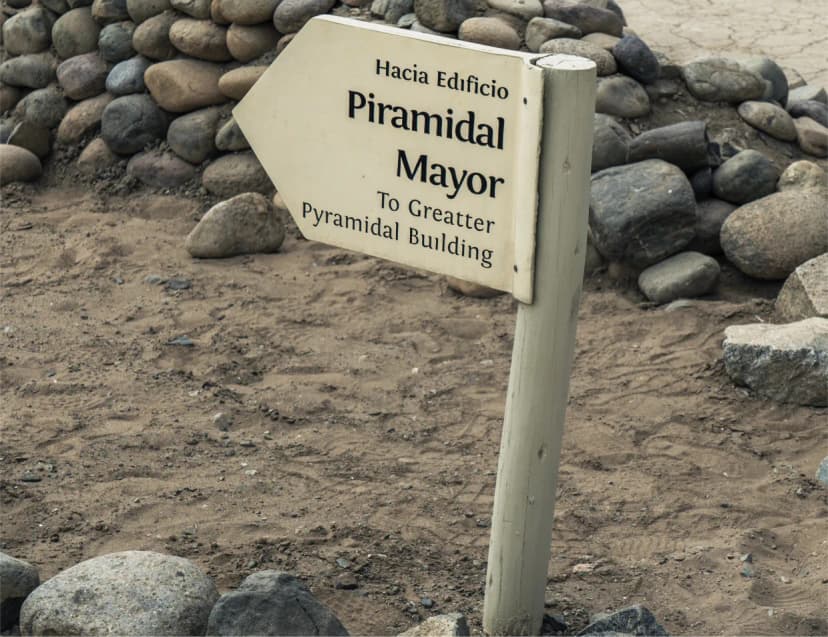 Panoramic view of Caral archaeological complex